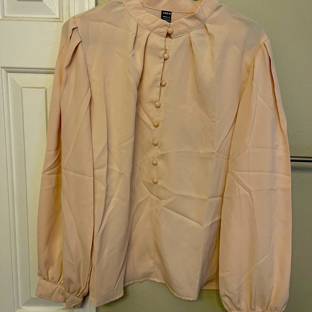 Light pink button up blouse